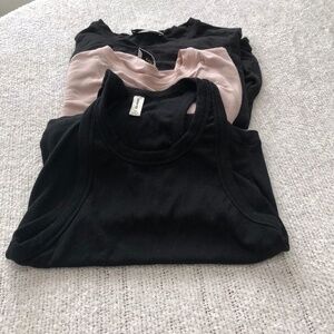 Two Babaton tshirts and one Sunday best tank top, exsmall